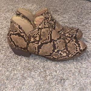 Snake skin booties!